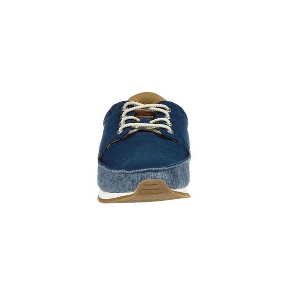 NEW SANUK men's beer runner shoes in navy/tan